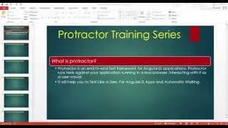Introduction to Protractor AngularJS Testing Tool - Protractor 1