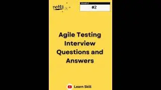 Agile Testing Interviews  Question Answers Part 2  #agile #testing