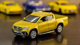 Mercedes X class W470 diecast model car yellow green