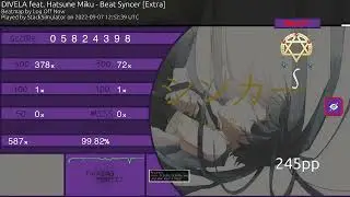 【Osu】DIVELA feat. Hatsune Miku - Beat Syncer (Extra) +HD 99.82% (FC)