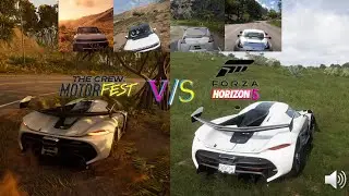 The Crew Motorfest VS Forza Horizon 5 - Full Comparison - Jesko - Hummer EV - Porshe Turbo S - 340Z