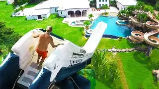 Top 10 CRAZIEST Backyard Waterslides IN THE WORLD!