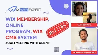 Meeting with Client About Membership, Online Program or Online Course, CMS system on Wix