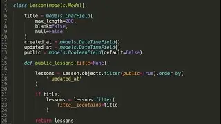 Lesson 4 - Model Methods