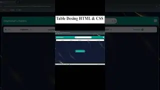 Responsive Animated Table design in HTML CSS JavaScript