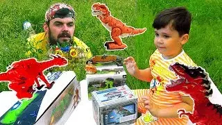 ИГРУШКИ для детей ДИНОЗАВРЫ!!!!! Веселое видео для детей