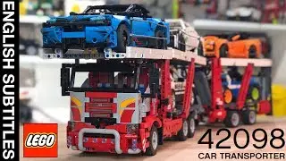 Detailed REVIEW 42098 LEGO Technic Car Transporter 2019