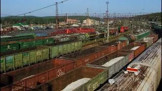 Самая крупная сортировочная станция России - Екатеринбург-Сортировочный. Таймлапс.