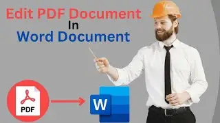 How To Edit PDF Document In Word Document #Edit PDF in Word