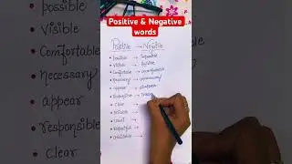 Positive & Negative words 