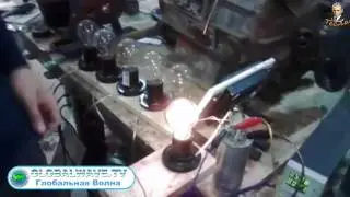 Двигатель с рекуперацией энергии на лампочку.Илья Тесла.
