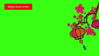 中国新年 2023 | Chinese Lunar New Year 2023 green screen | China Lantern | plum tree | 4k