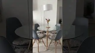 Floor lamp perfect for a small dinning area