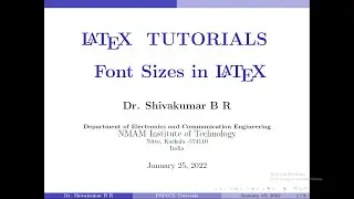 Latex Tutorial 6: Font Sizes in LaTeX