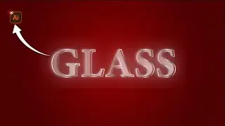 How To Make A Glass Text Effect in Adobe Illustrator |A.I Tutorial 