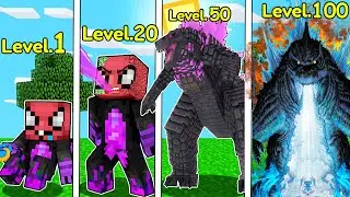 FAKİR ULTİMATE GODZİLLA (SHİN GODZİLLA) SEVİYELERİ 😱 - Minecraft