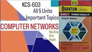 Computer Network Important Questions for Exams || Important Topics AKTU || KCS 603 -100% PASS ||