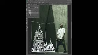Paste the drawing onto a flat surface with 