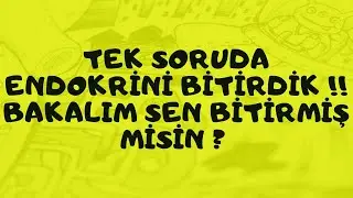 TEK SORUDA ENDOKRİNİ BİTİRDİK !! BAKALIM SEN BİTİRMİŞ MİSİN  ?