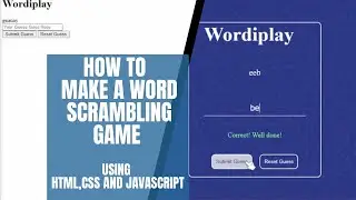 How to Build a Word Scramble Game with HTML, CSS & JavaScript | Step-by-Step Wordiplay Tutorial.