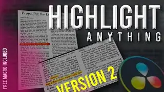 Free Tool Update | Highlighter Tool v2 | Davinci Resolve 18