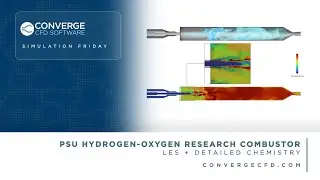 Simulating the PSU Hydrogen-Oxygen Research Combustor With CONVERGE