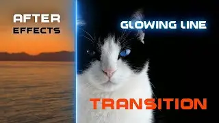 Transition with glowing bue line | After Effects | Tutorial