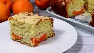 НИКТО НЕ ВЕРИТ, что это ПИРОГ БЕЗ МУКИ! Вкусный и простой ПИРОГ С АБРИКОСАМИ и кокосовой стружкой