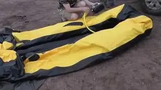 Накачка лодки с НДНД АЭРО Атака 340 электрическим насосом Marlin GP-80D