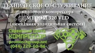 Scheduled maintenance of the screw compressor Mycom 320 VLD (assembly and replacement of parts)