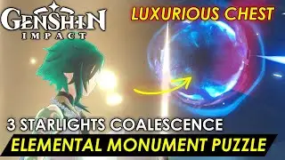 Minacious Isle Elemental Monument Puzzle (Luxurious Chest) 3 Starlights - Genshin Impact