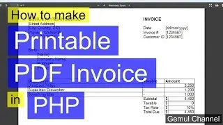 How to make printable PDF Invoices in PHP | PHP FPDF Tutorial #1 [Repost, improved audio]