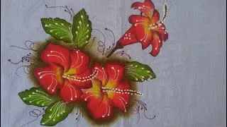 Pintura em guardanapo com molde vazado - ASMR PAINTING