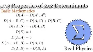 17.3 Properties of 2x2 Determinants (Basic Mathematics)