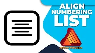 How to align numbering list in affinity publisher