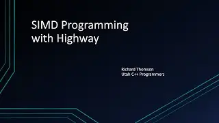 SIMD Programming with Highway