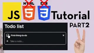 Javascript todo project tutorial (2/2)