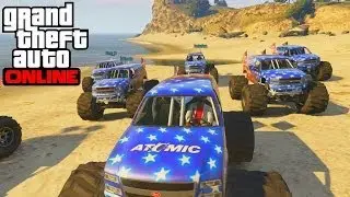 GTA 5 - Independence Day DLC Liberator Monster Truck & Sovereign Motorbike Racing