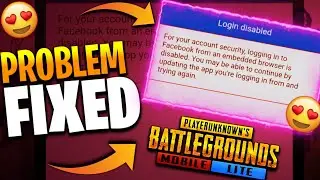 PUBG MOBILE LITE FACEBOOK LOGIN PROBLEM FIXED 😍| FACEBOOK LOGIN DISABLED PUBG MOBILE LITE