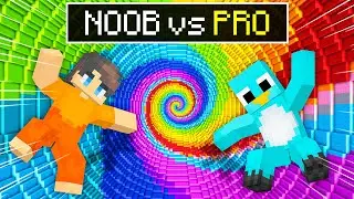 NOOB vs PRO: EXTREME RAINBOW DROPPER Challenge In Minecraft!