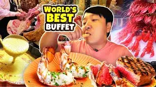 #1 BEST Buffet in THE WORLD! French LOBSTER BUFFET 🦞 took 4 HOURS by TRAIN! WORTH IT!