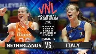 Netherlands vs Italy | Highlights | Women's VNL 2019