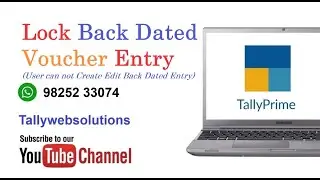 (Buy TDL Source Code Only Rs 1800) Lock Back Dated Voucher Entry in Tally Prime | Back Dated Control