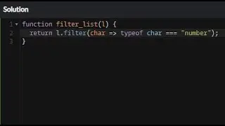 JavaScript - List Filtering | Codewars 7KYU