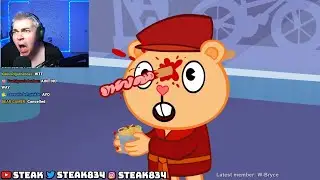 steak reacts to happy tree friends.. 💀