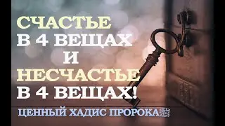 СЧАСТЬЕ в 4 вещах и НЕСЧАСТЬЕ в 4 вещах! Ценный хадис пророкаﷺ