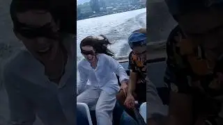 jocelyn ngakak naik speedboat 200km/jam 🚤 