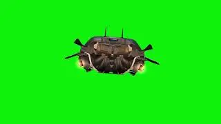 Green Screen flying car_4k green screen footage. part 2