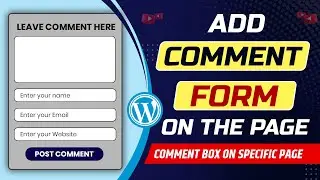 How to add comment form in WordPress page | Display comment form on specific page in WordPress