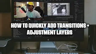How To QUICKLY Add Transitions + Adjustment Layers in Premiere Pro | With BIGBUCKZVON & KMURDA